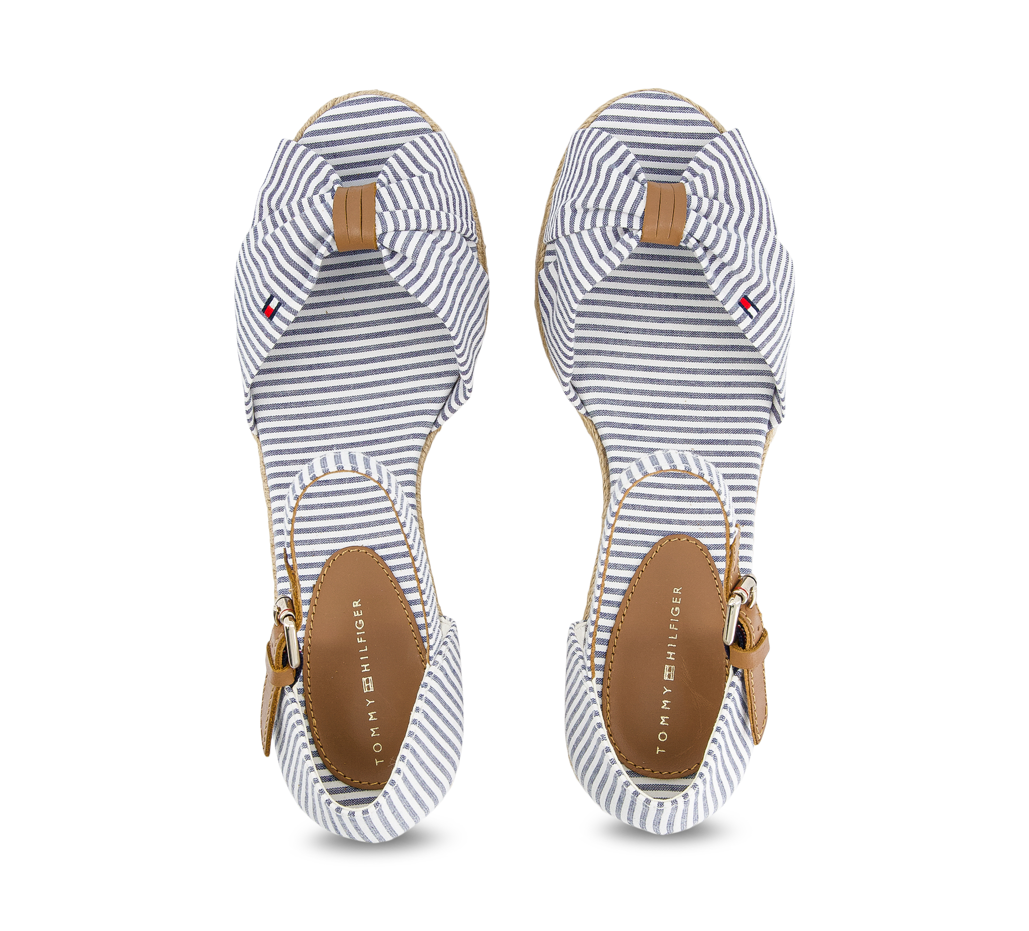 Tommy Hilfiger High Wedge Seersucker - Riemchensandalen