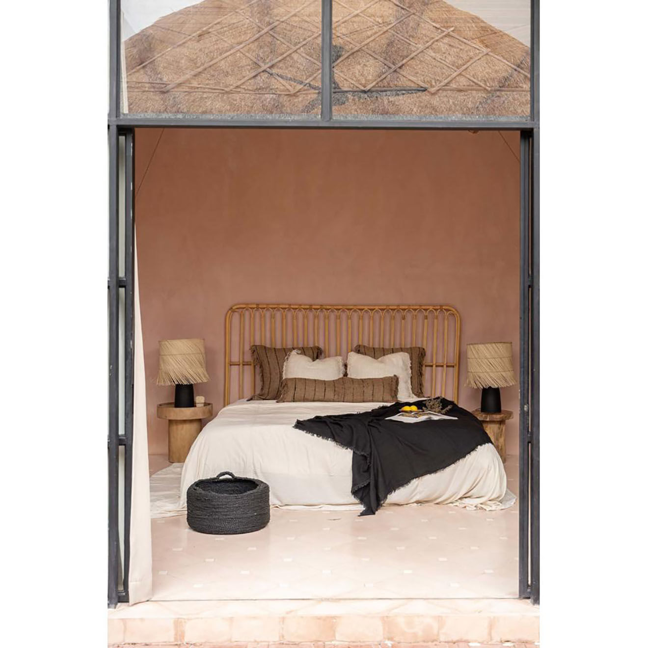 Bazar Bizar Housse de coussin Oh My Gee beige/noir - 35x100 cm