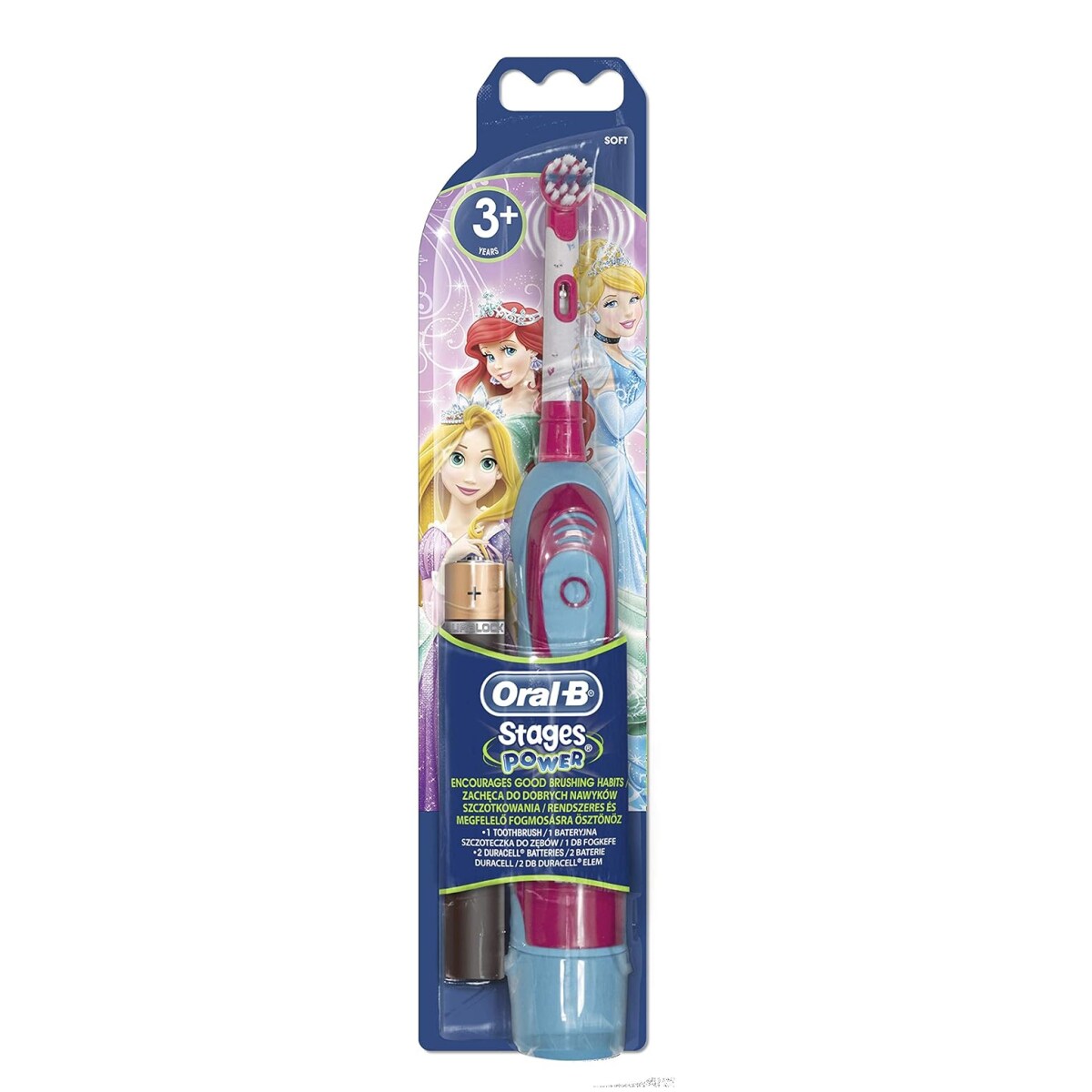 Oral-B Kids Batteriebetriebene Zahnbürste Mit Figuren Aus Disney Cars Oder Disney Prinzessin