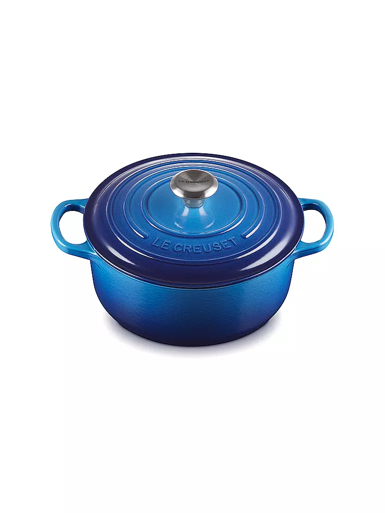 LE CREUSET Bräter rund 20cm/2,4l SIGNATURE Azure blau