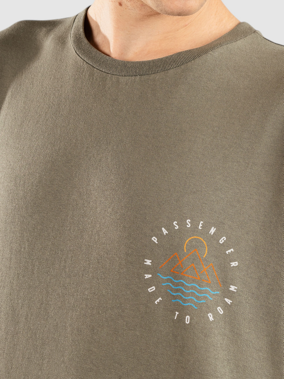 Passenger Escapism Recycled Cotton T-Shirt dusty olive