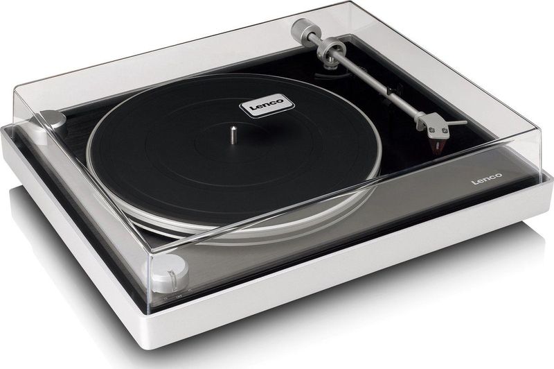 Lenco - L-455BK - Platenspeler - Zwart - Met Zichtbare Riemaandrijving