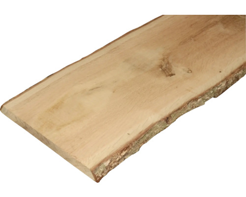 Massief eikenhouten plank, aan beide zijden onbewerkt met levende rand, 22x150-250x2800-3100 mm