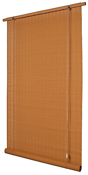 Store enrouleur tamisant bois tissé Ballauf chamois 120 x 220 cm