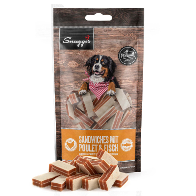 Snuggis Hundeleckerli Sandwiches Poulet & Fisch 130g