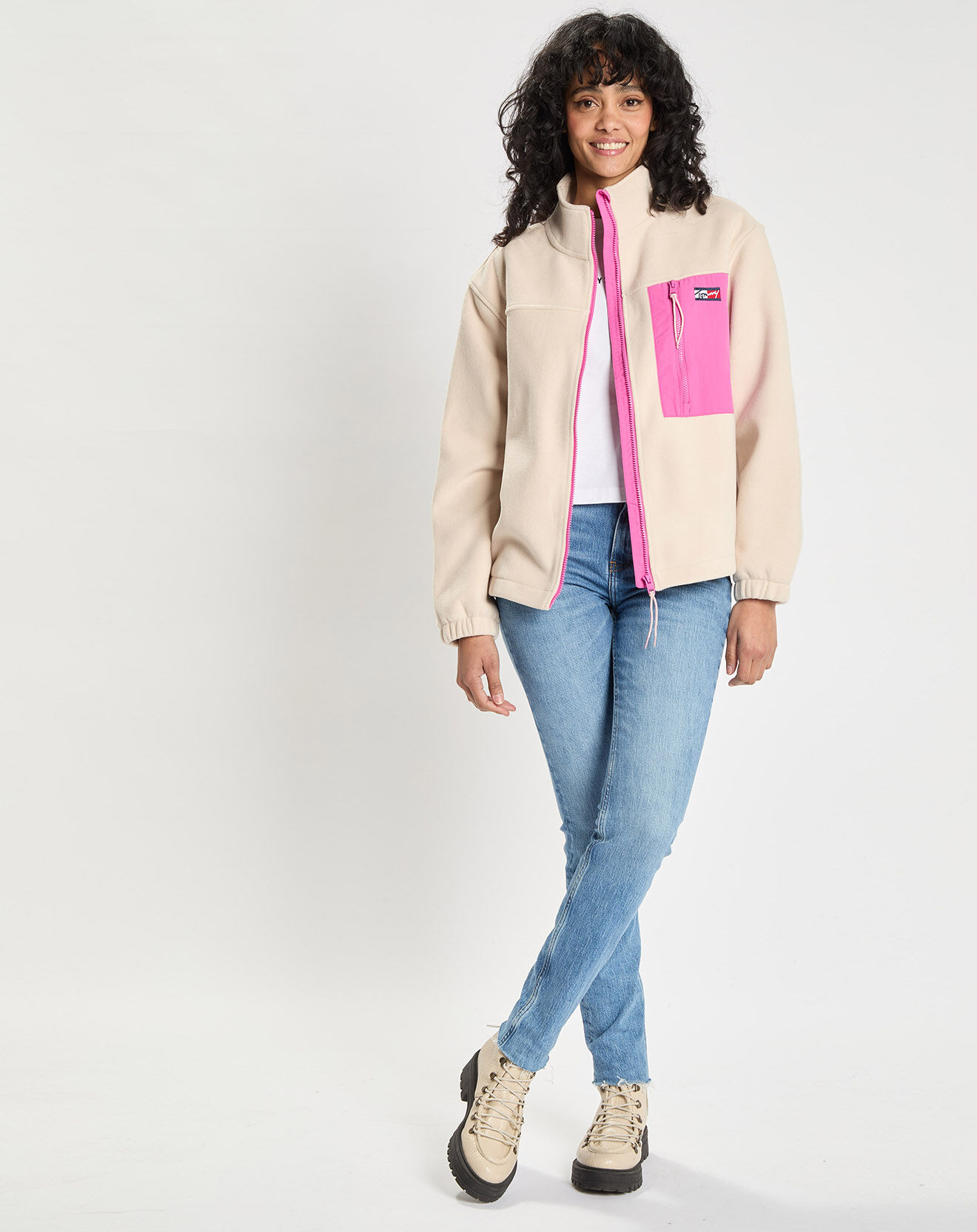 Tommy Jeans Veste Polaire beige/rose