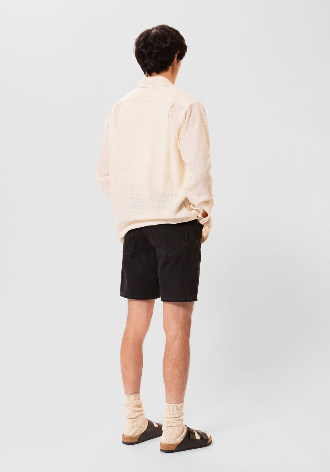 Nudie Jeans Jeans-Shorts Seth Denim Shorts Aged Black