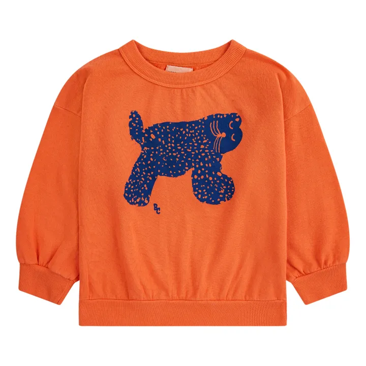 Bobo Choses Sweat Coton Bio Chat | Orange