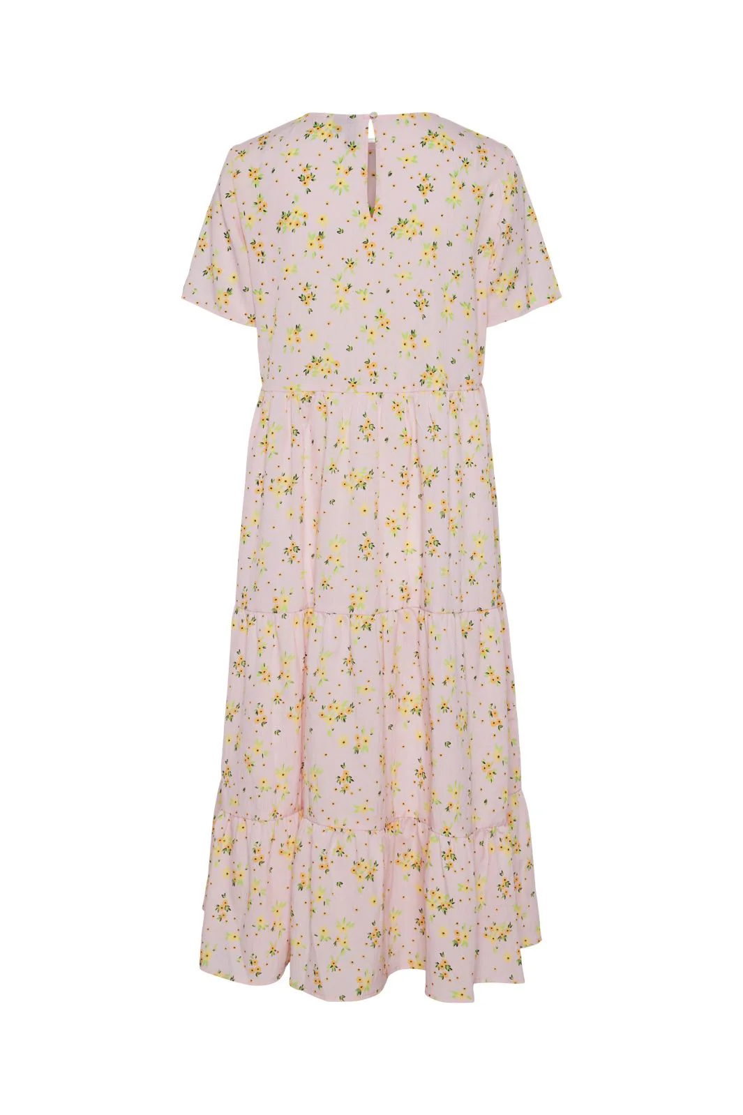 Pieces Pcstella Ss O-Neck Midi Dress 4625015 fairy tale pale banana flower