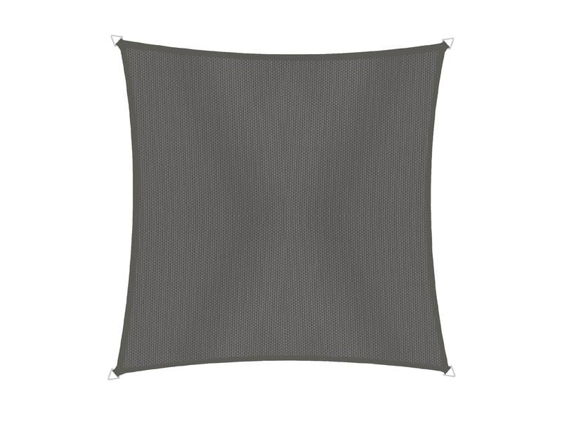 Windhager Sonnensegel Cannes, 300 cm, Eckig, Anthrazit Schattentuch für Terrasse oder Balkon