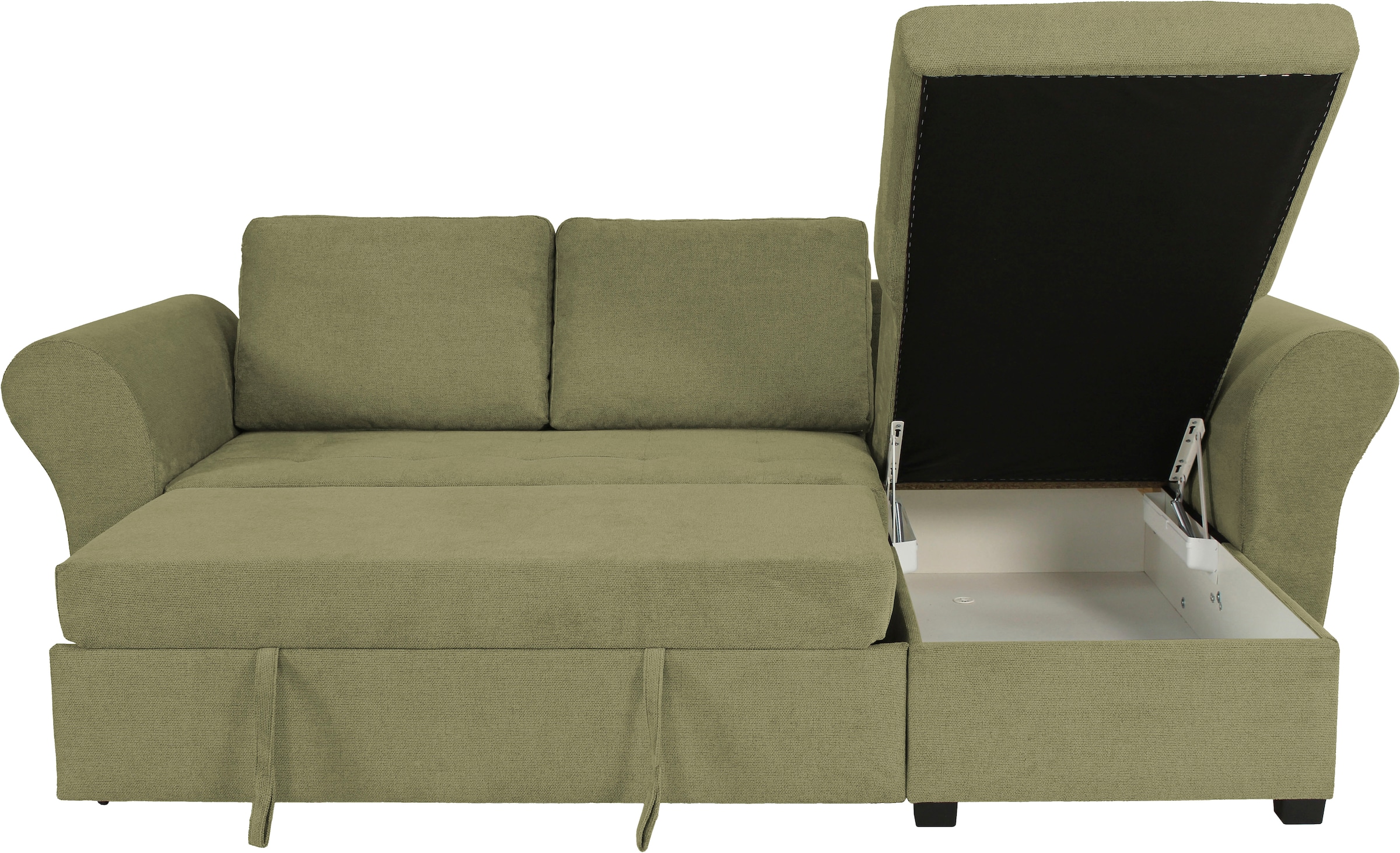 Trends by HG Ecksofa »Lasse L-Form, B: 259 cm« mit Bettfunktion & Bettkasten