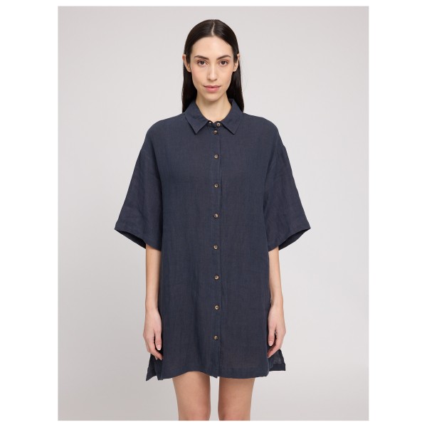 Mazine - Women's Linen Shirt Dress - Robe