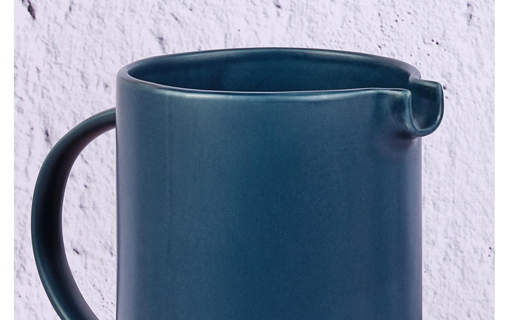 Karaffe Scandi 1.5 l, MarineblauSteingut-Karaffe, Wasserkrug, Servierkanne