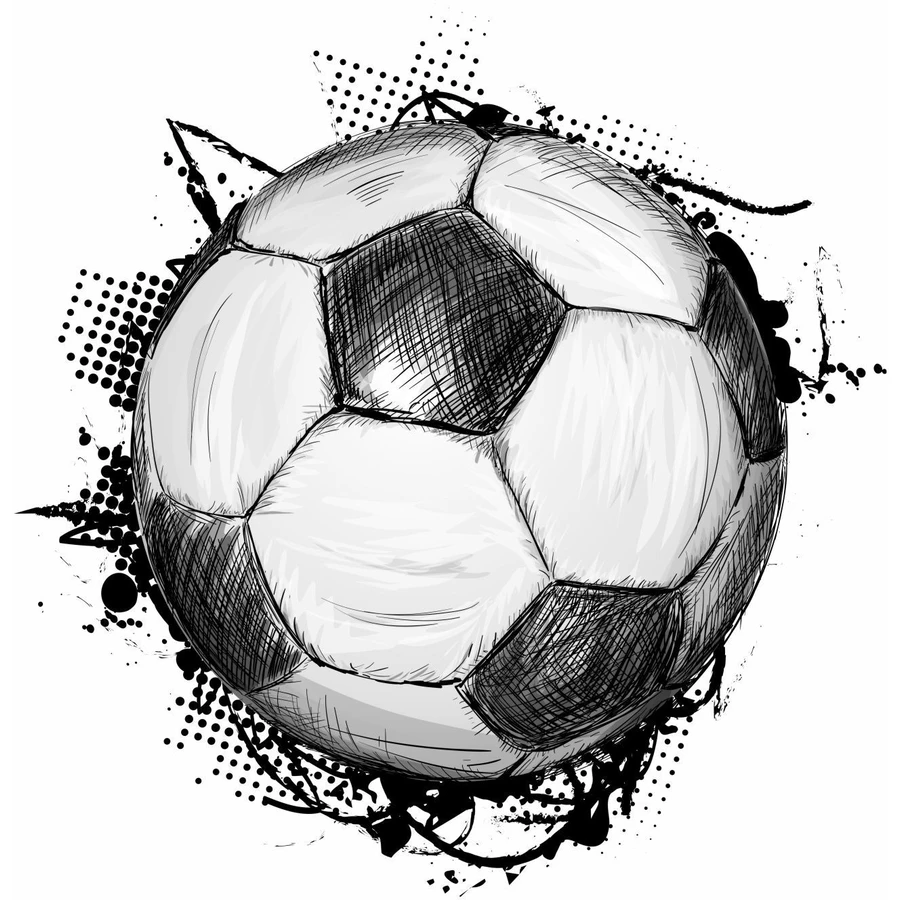 Nikima Wandtattoo 109 Wandtattoo Fussball Soccer in 6 vers. Größen schwarz