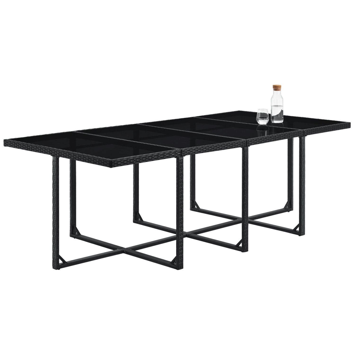Baracoa XXL polyrotan zwarte diningset