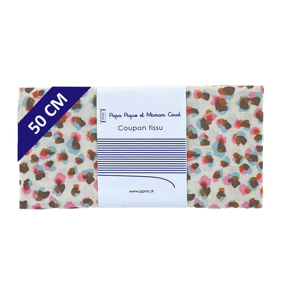 Coupon Tissu 50 Cm Confetti Aqua