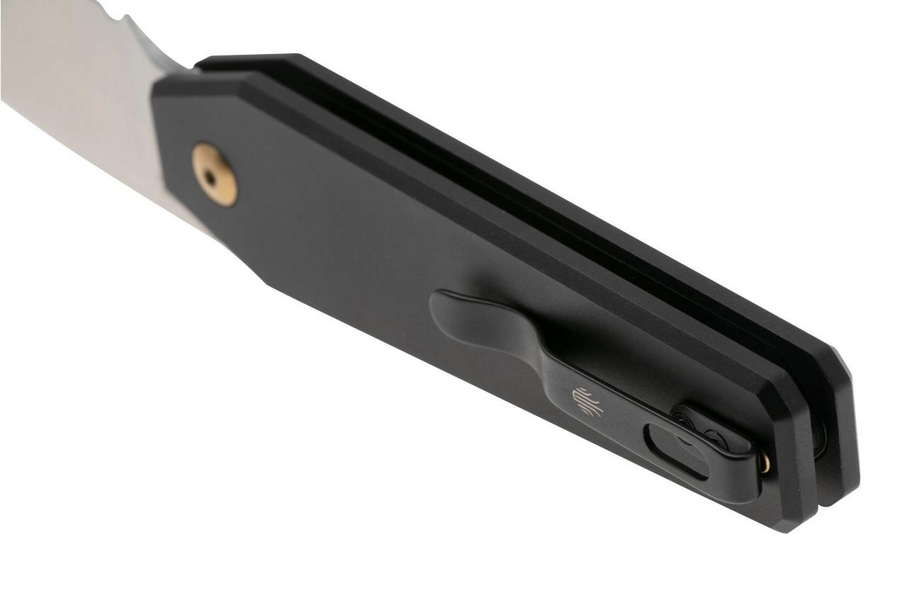 Kizer Tomb V3692A2, Satin Nitro-V, Black Aluminum zakmes, Bradley Diaz design