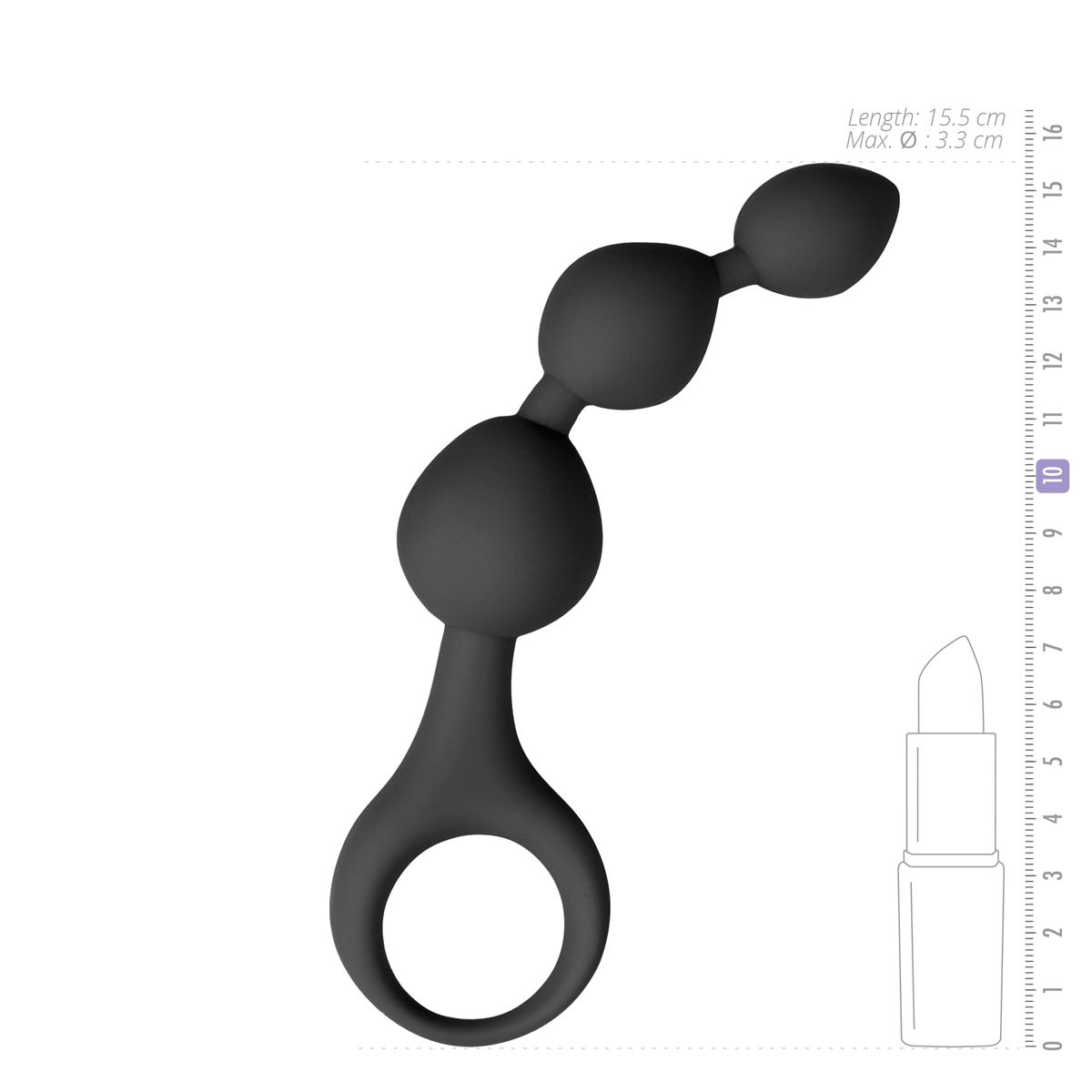 Easytoys - Analkette aus Silikon mit 3 Kugeln