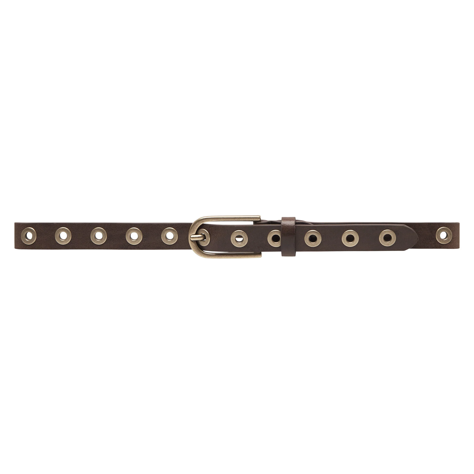 Depeche  Narrow Studs bælte - brun