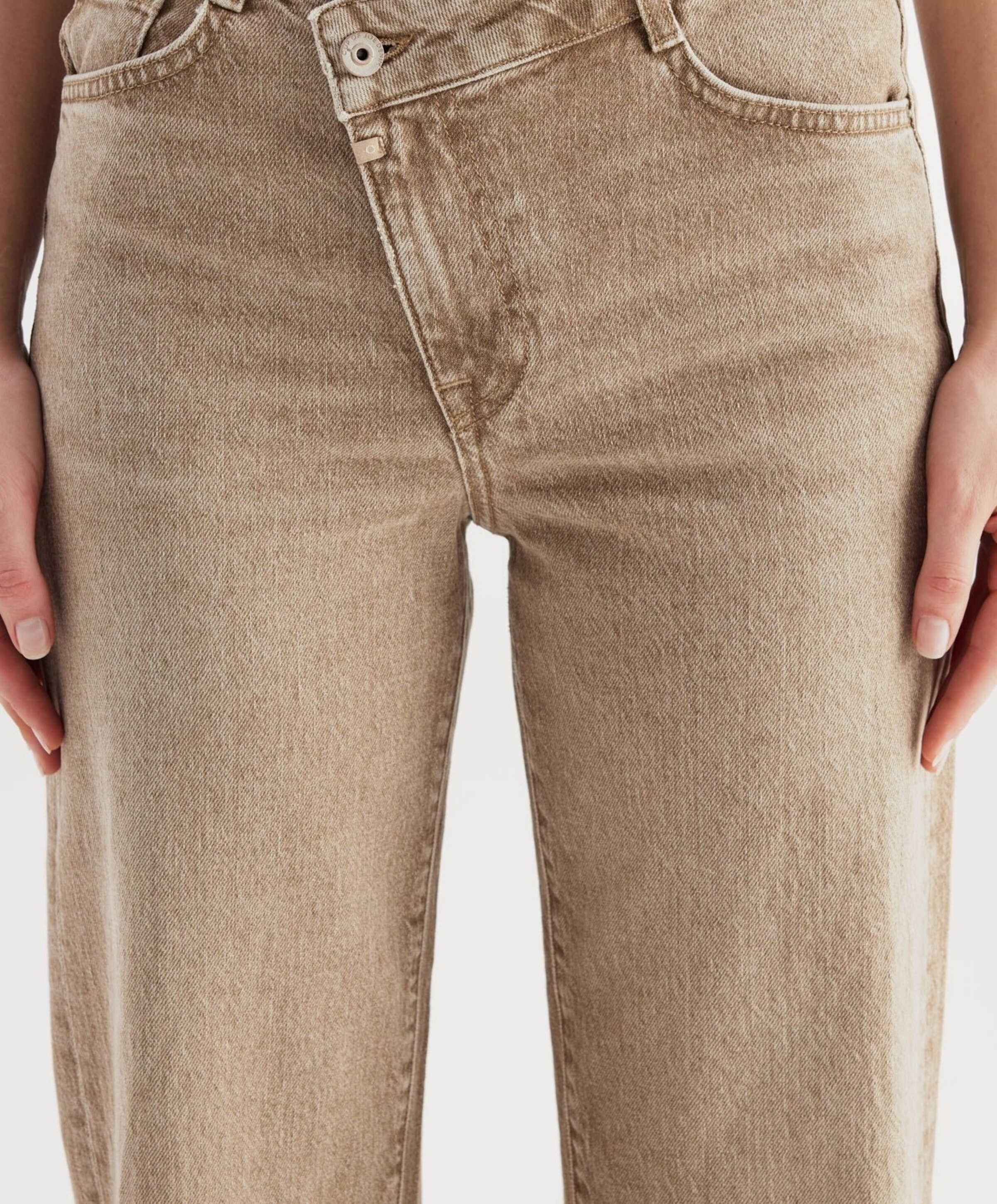 Cup of Joe Denim relaxed straight jeans dames jeans beige