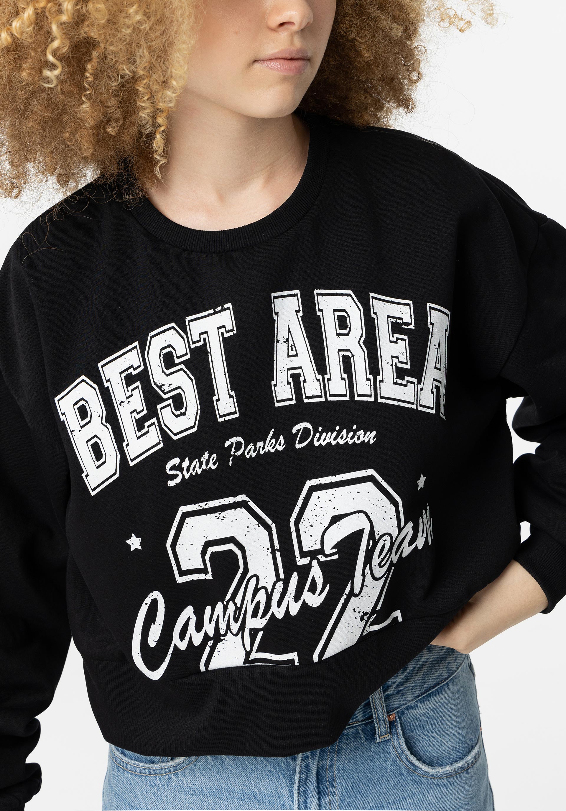 Sweatshirt com Estampado Frontal