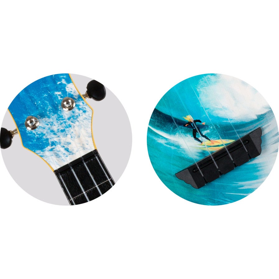 Flight Travel Series TUSL25 Surf Concert Scale sopraan ukelele met gigbag