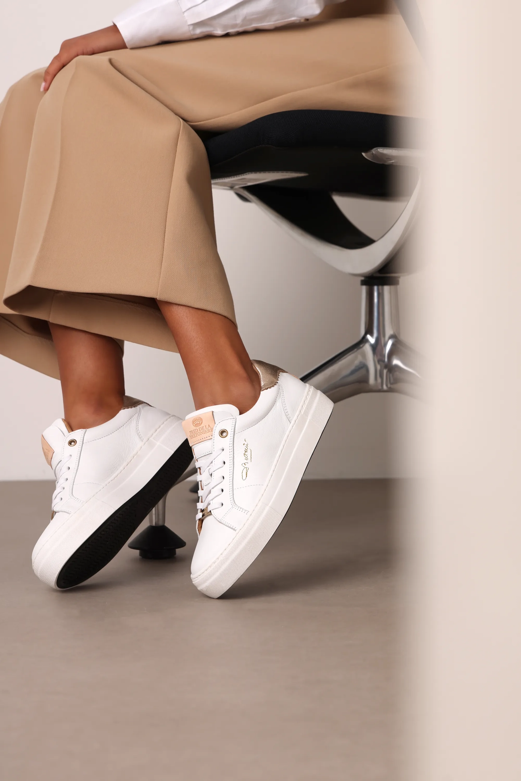 STORM ISA Sneaker leather metallic White/Gold
