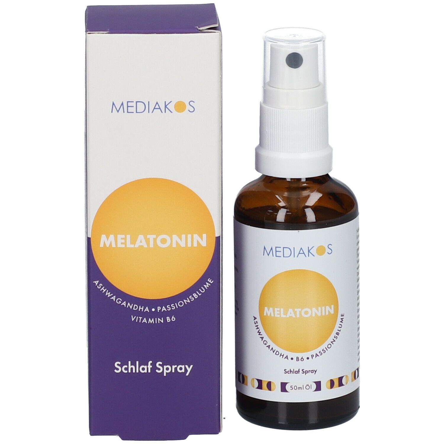 Mediakos Melatonin Ashwagandha Schlaf Spray