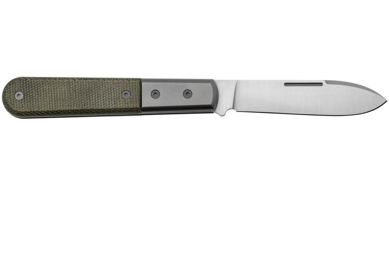 LionSteel Roundhead Barlow CK0111-CVG Green Canvas Micarta, zakmes