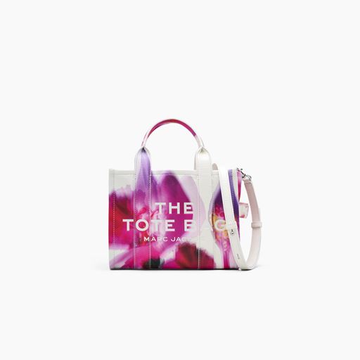 Marc Jacobs The Future Floral Leather Small Tote Bag, White Multi