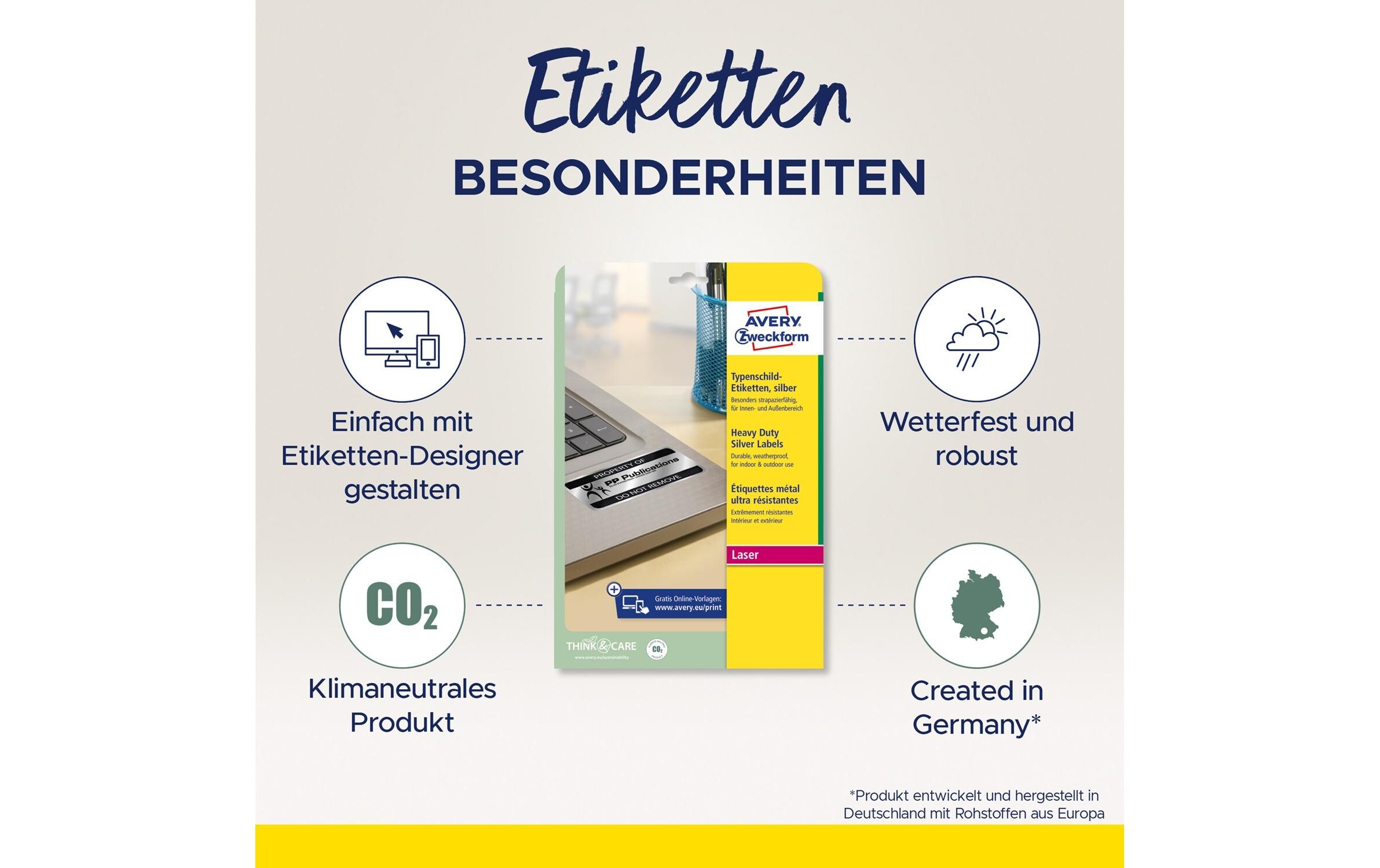 Typenschild-Etiketten L6009-20 45.7 x 21.2 mm20 Bogen (960 Etiketten) für Lasderdrucker