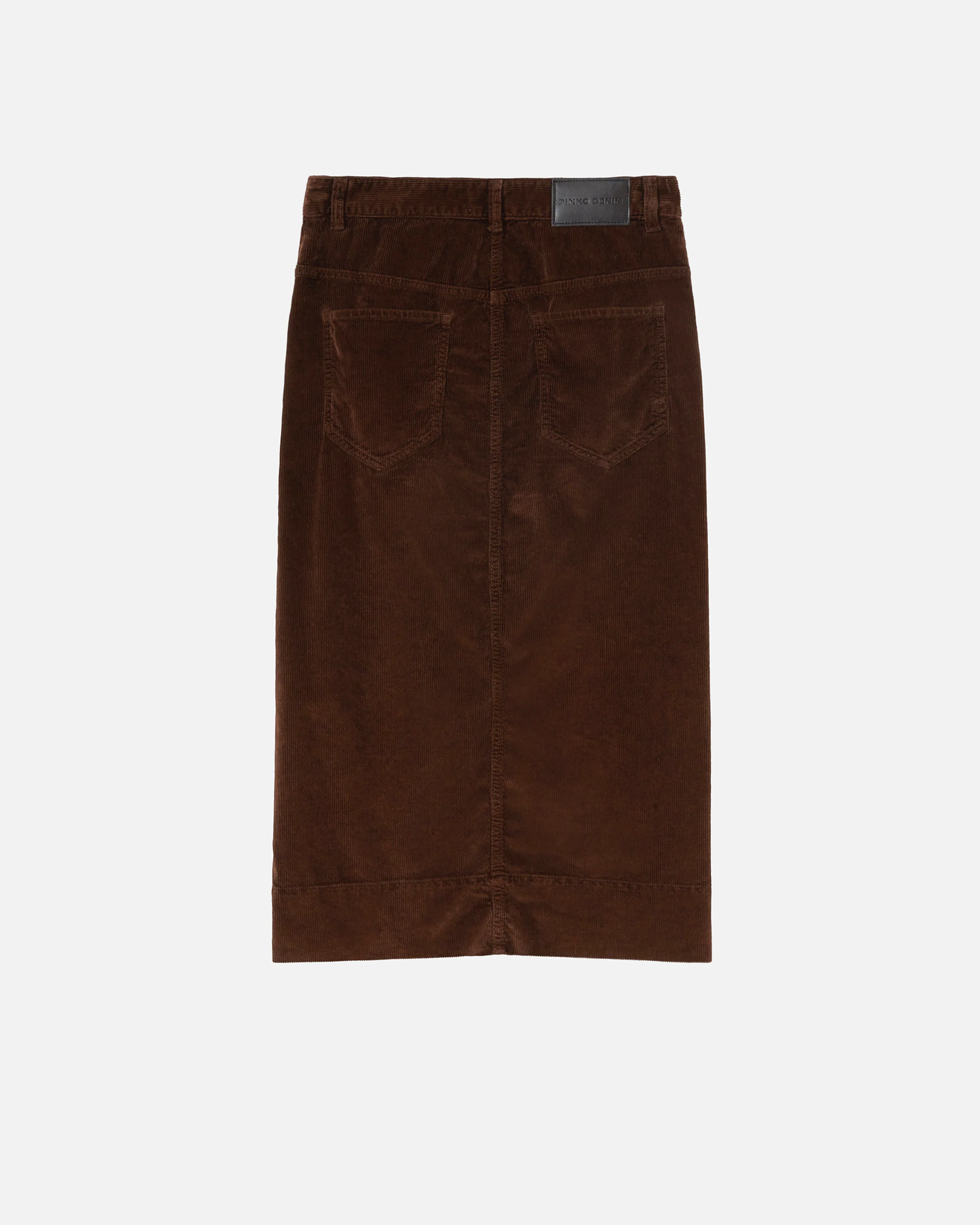 Jupe midi fendue | Marron