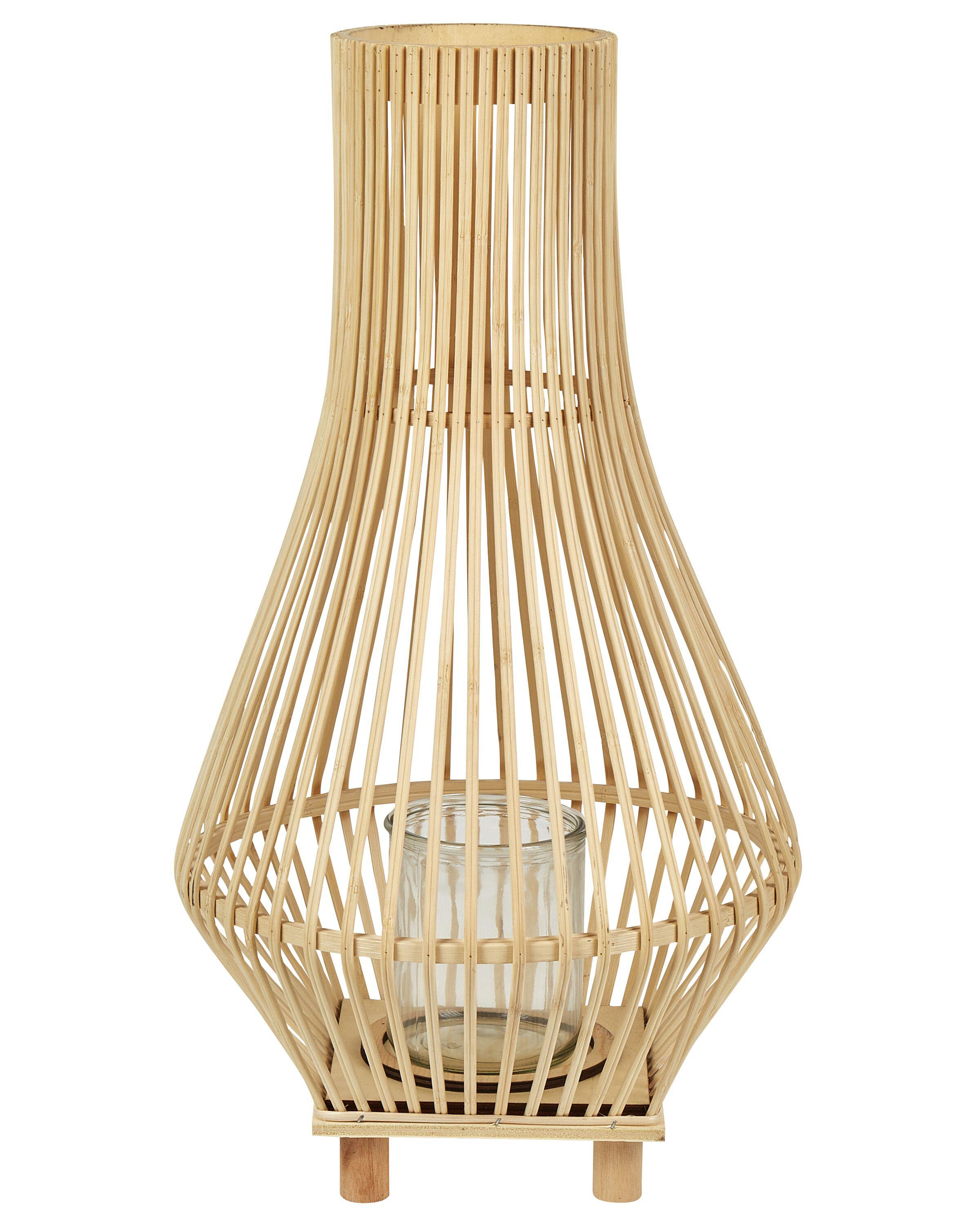 Lantaarn LEYTE Wilgenhout 58 cm Lichtbruin