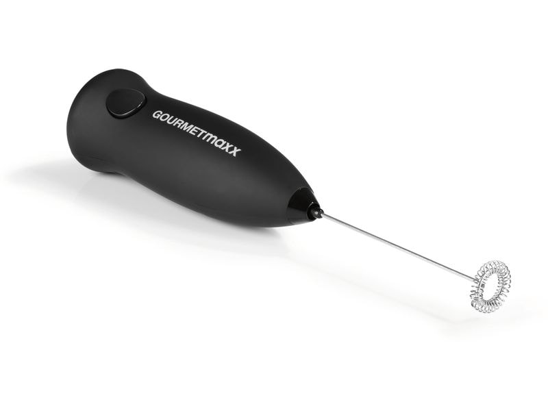 GOURMETmaxx Milchschäumer Schwarz Edelstahl Schaumschläger