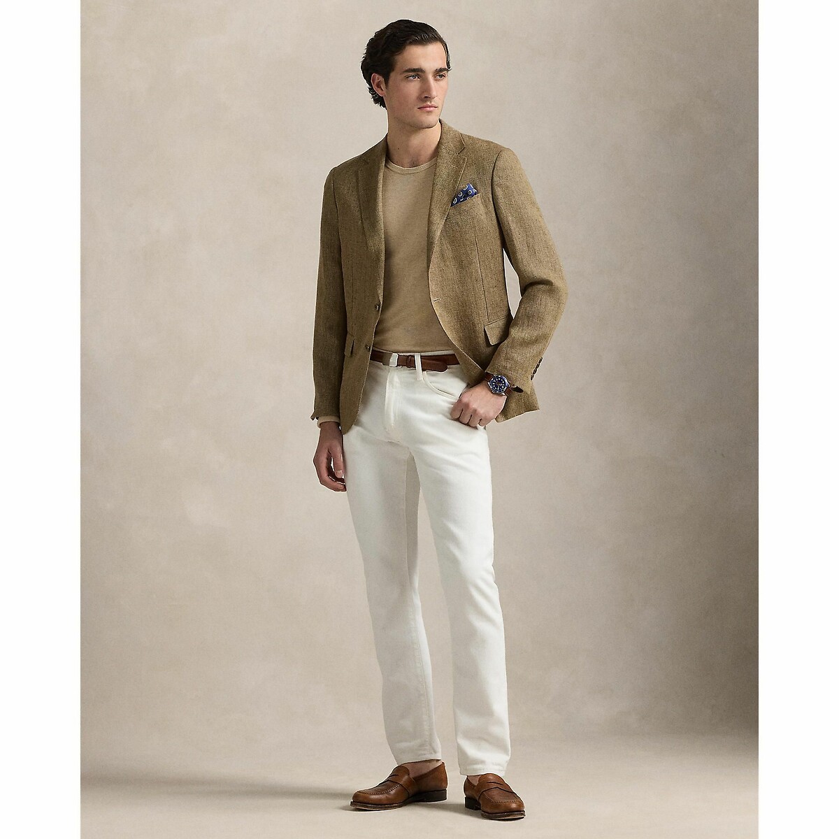 POLO RALPH LAUREN<br>Suéter de algodão com gola redonda