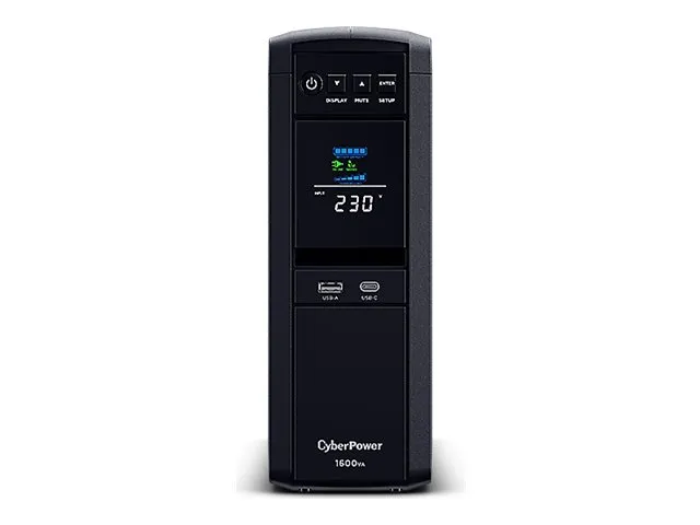 CyberPower - UPS - AC 220/230/240 V - 1000 Watt - 1600 VA - 1 x batteri - Blysyre - USB, RS-232 - output-stikforbindelser: 6