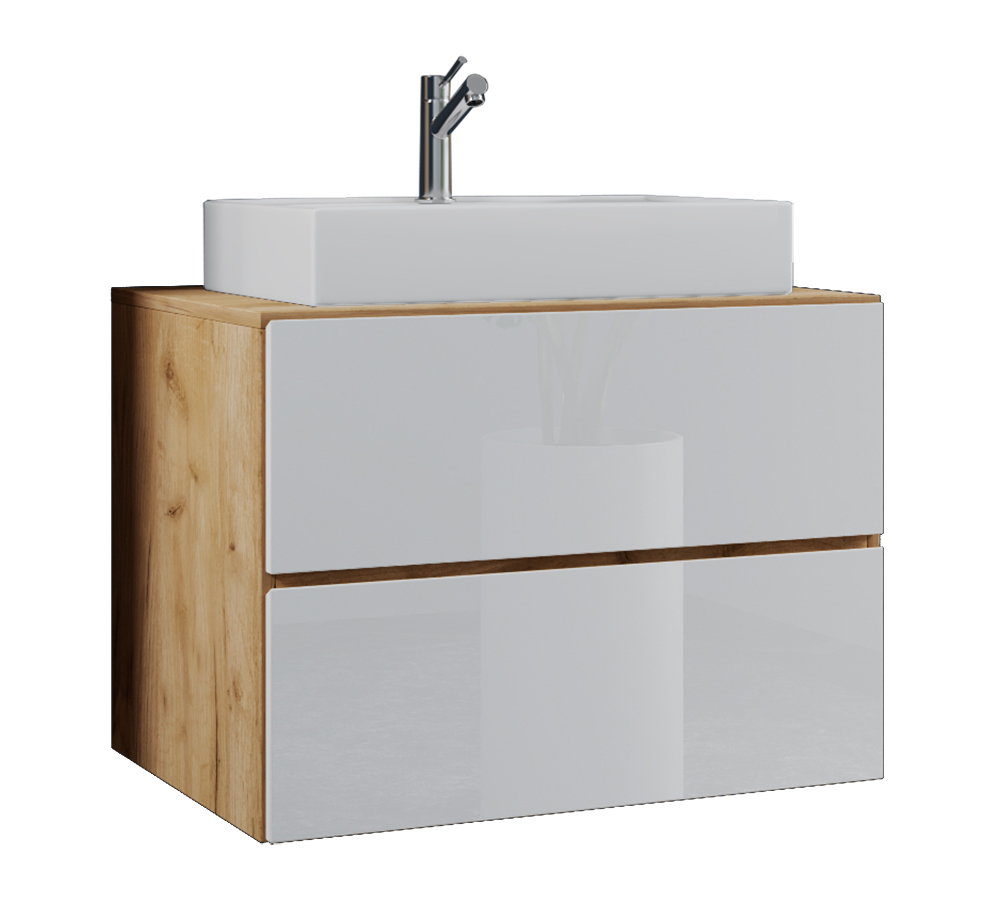 Waschtisch LENDAS S - Honig-Eiche-weiß - 60 cm
