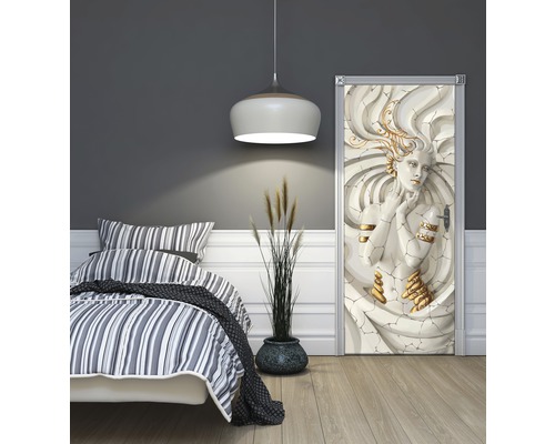 Vinyl fotobehang 3161 SKT, zelfklevend deurbehang, Medusa, 1-delig, 91 x 211 cm