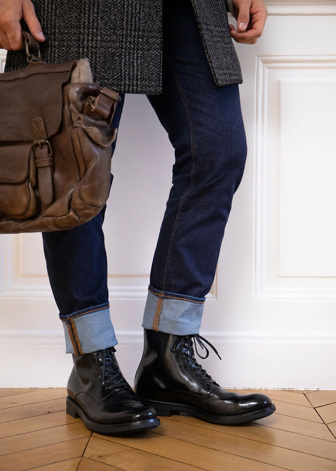 BOOTS ACADEMIA 003 BUFALO VIT NERO