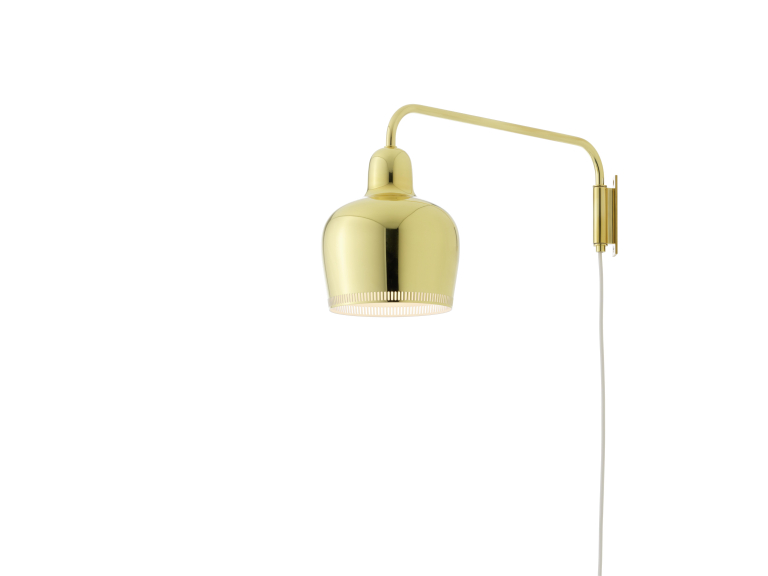 Artek Aalto A330S wandlamp messing