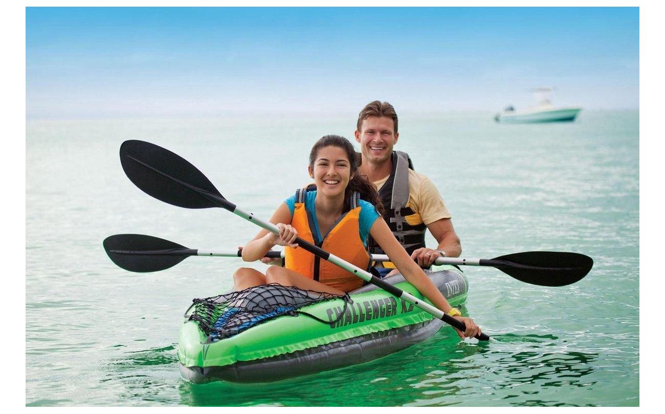 Intex Challenger K2 2-persoonskayak met alu peddels en pomp