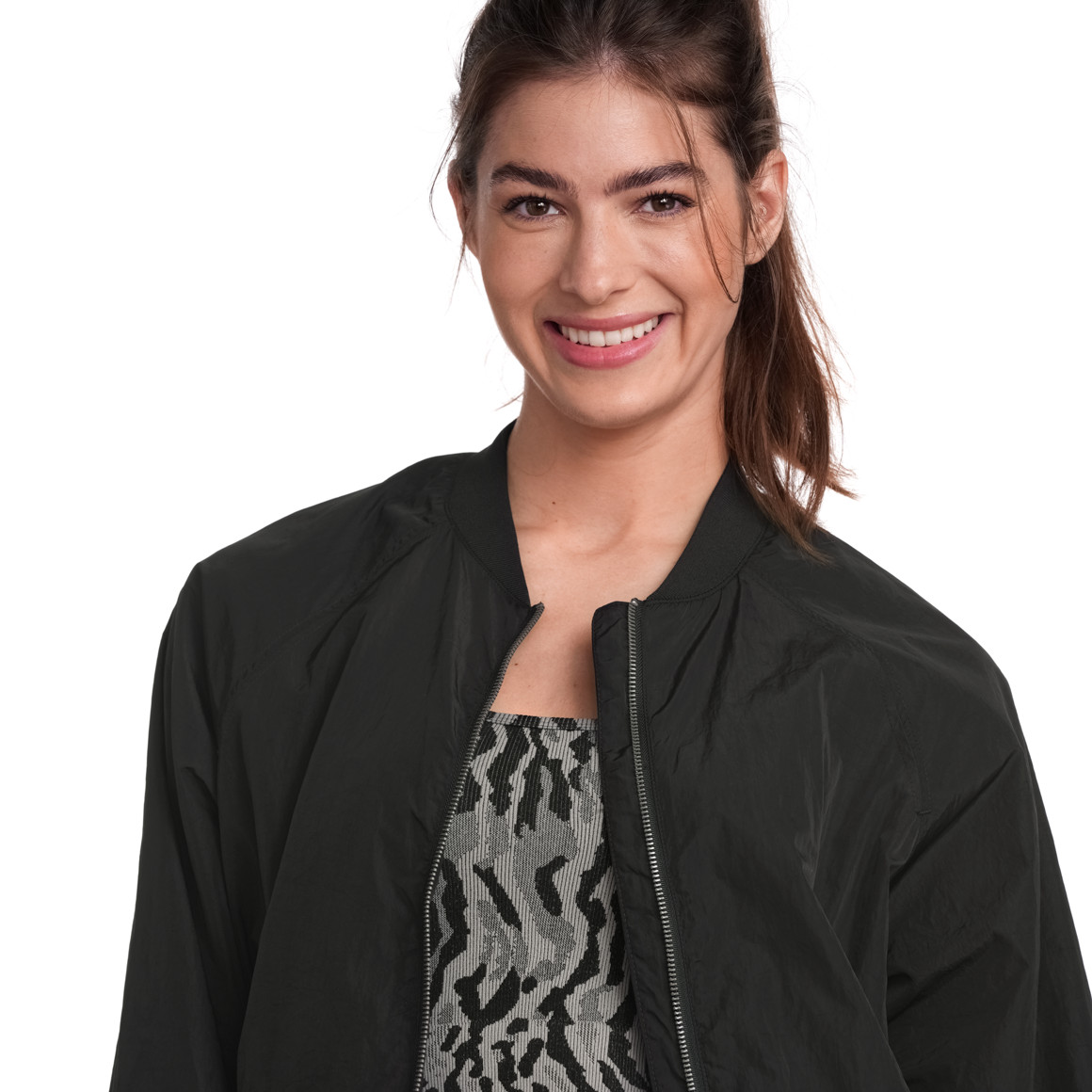 Gina Sports Damen Sport-Jacke im Blouson-Stil schwarz