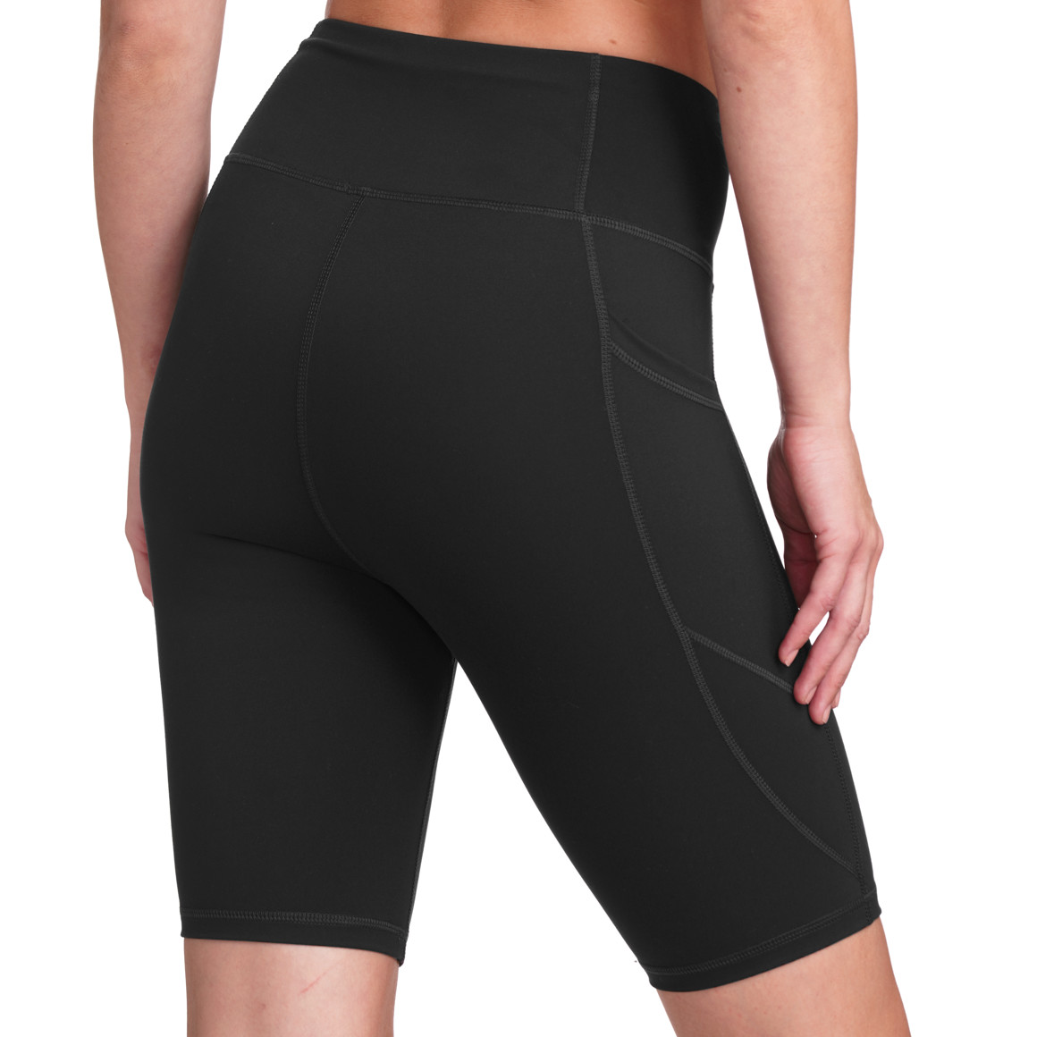 Gina Sports Damen Sport-Radler mit seitlichen Taschen schwarz