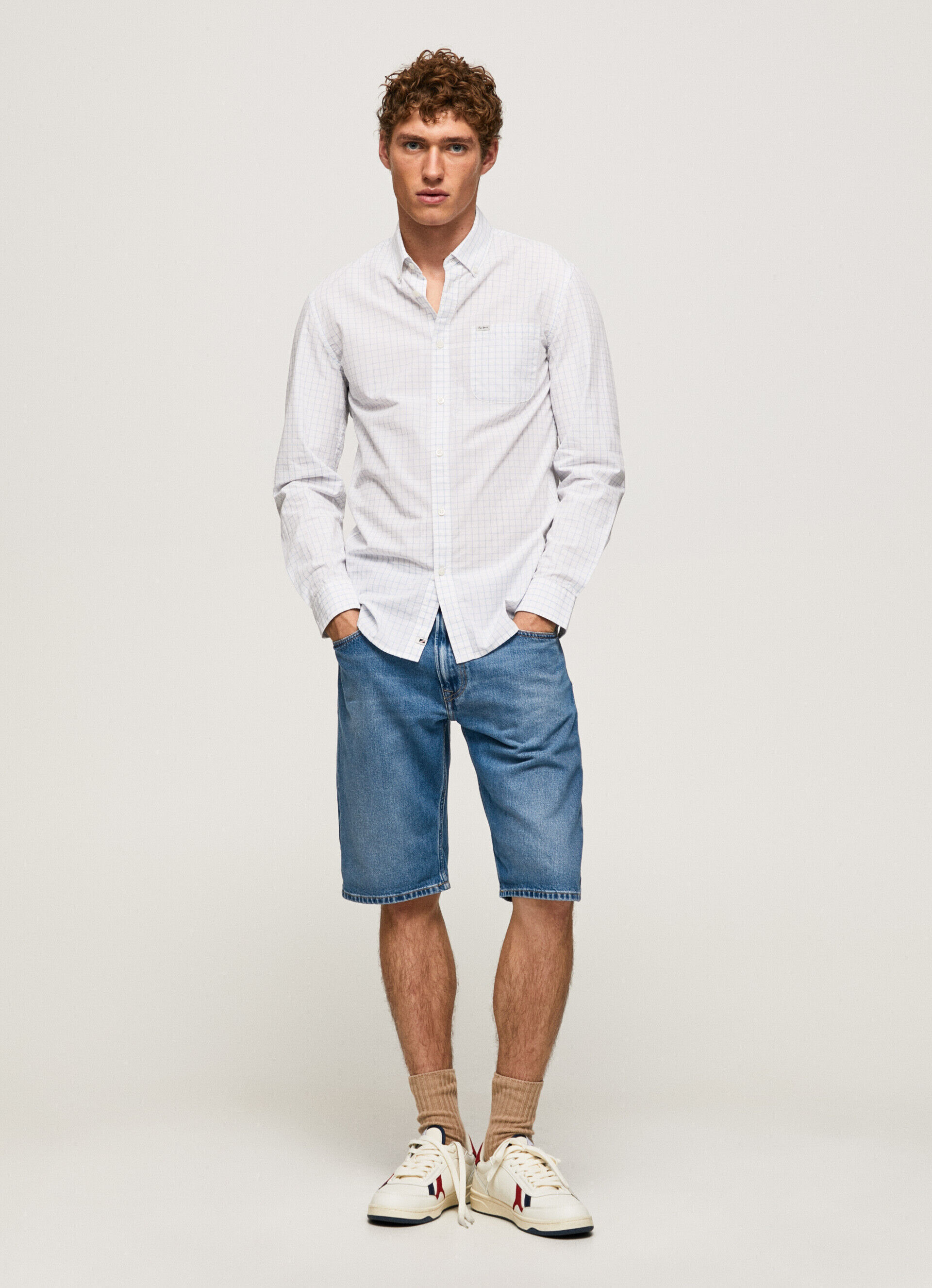 CAMISA POPELÍN LARRY FIT SLIM - bleach blue