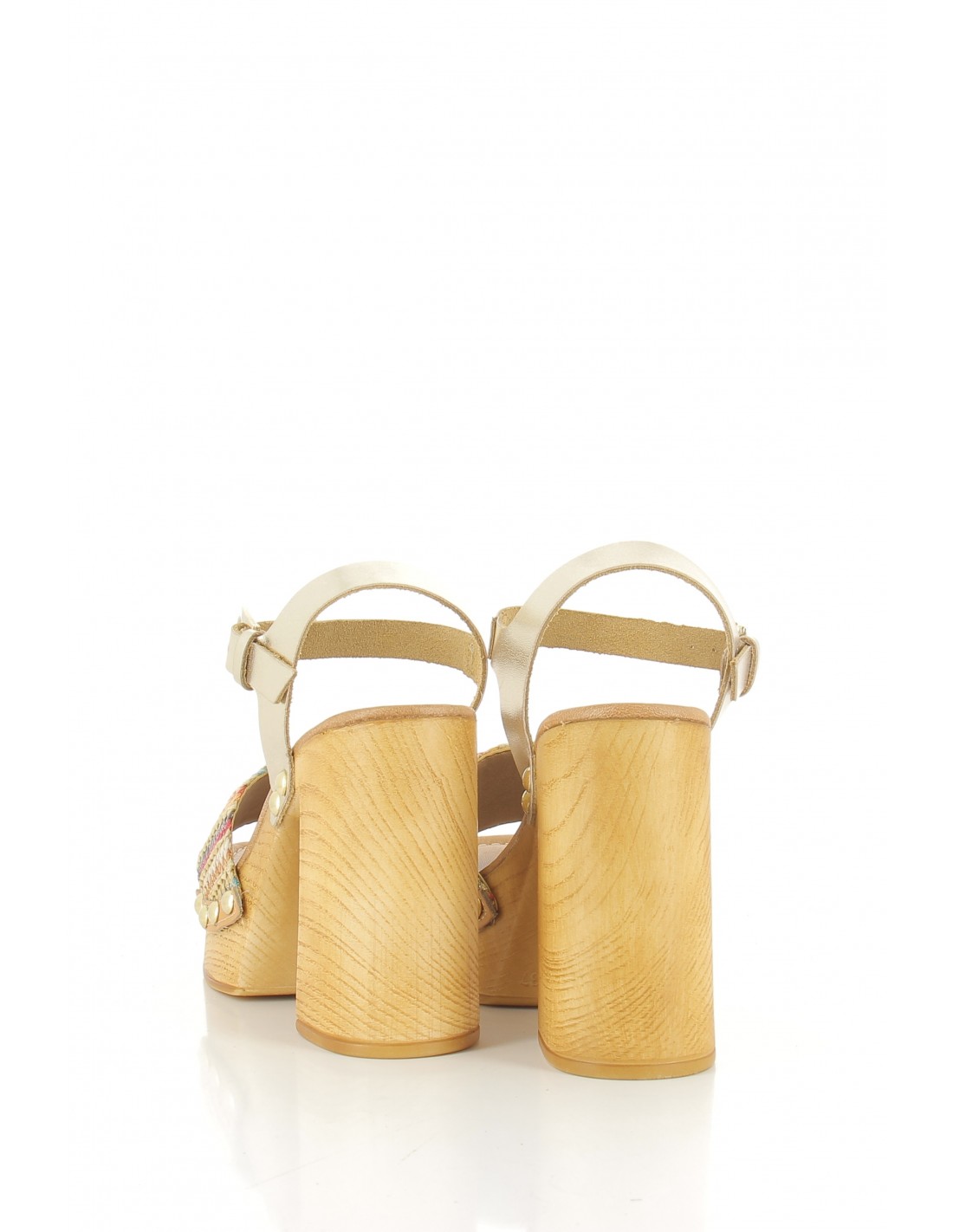 sandro rosi Sandales à Talons femme 8756 cuir multicolor/or