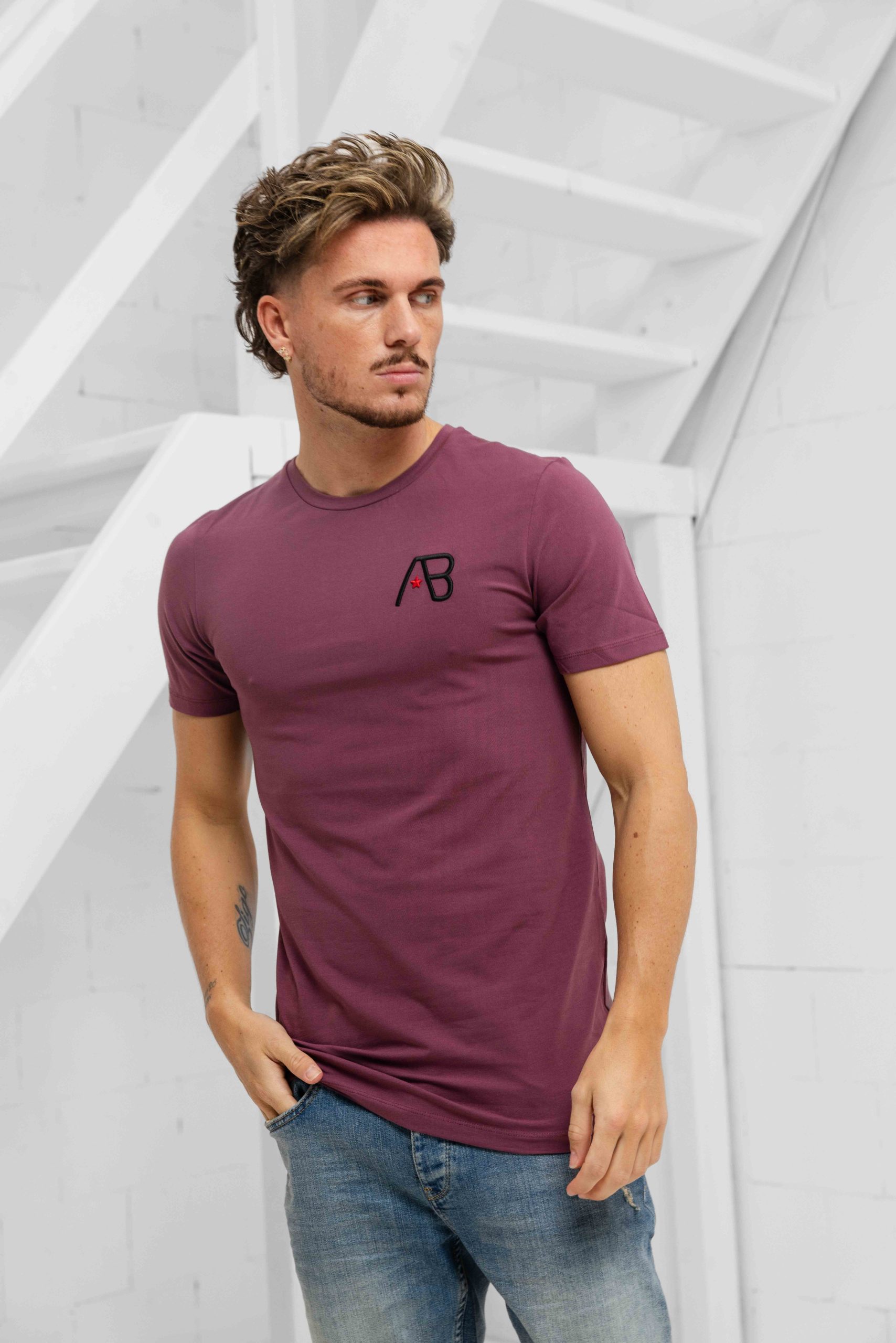 AB Lifestyle Essential T-Shirt Heren Paars
