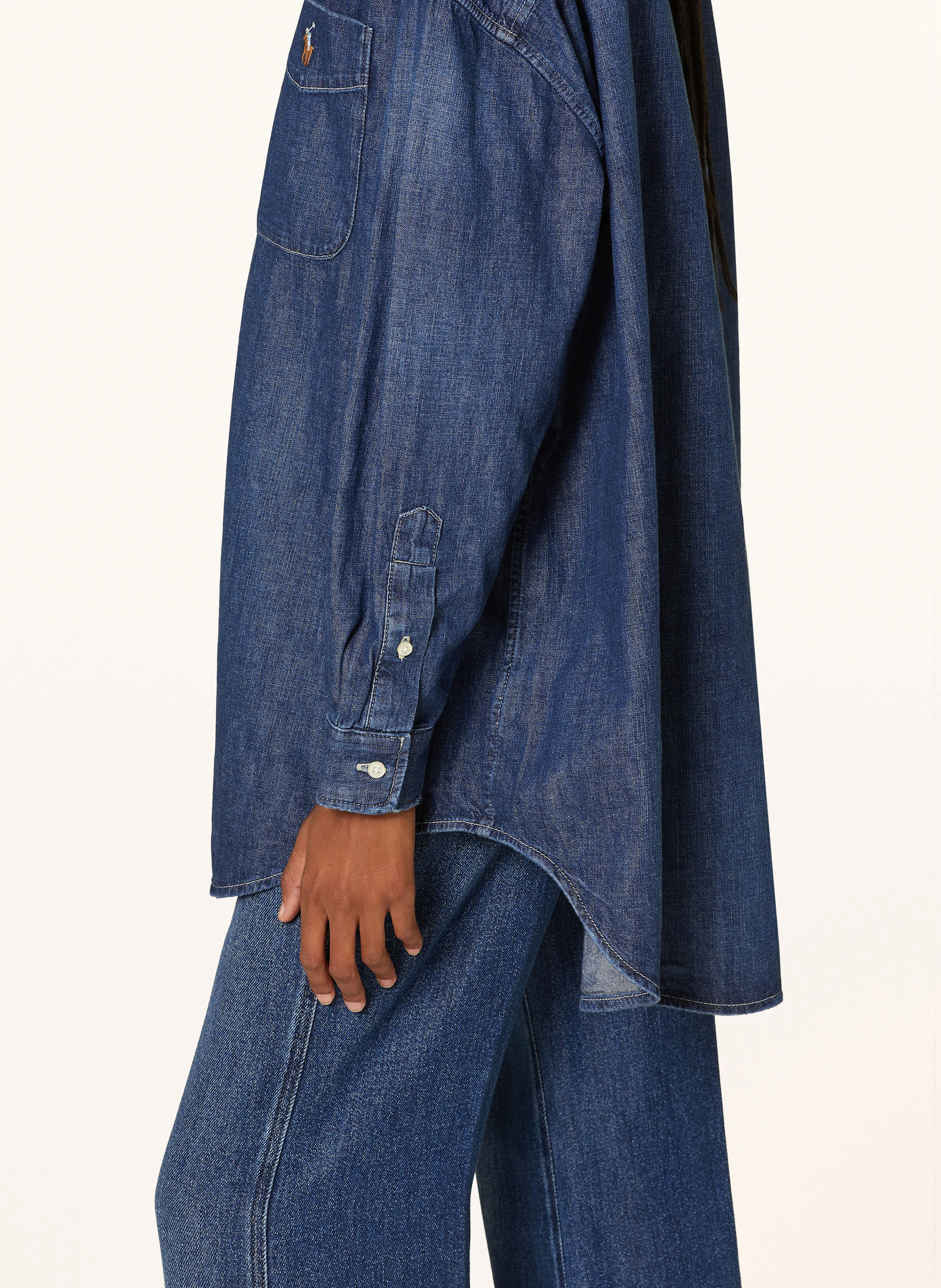 POLO RALPH LAUREN Oversized-Hemdbluse in Jeansoptik