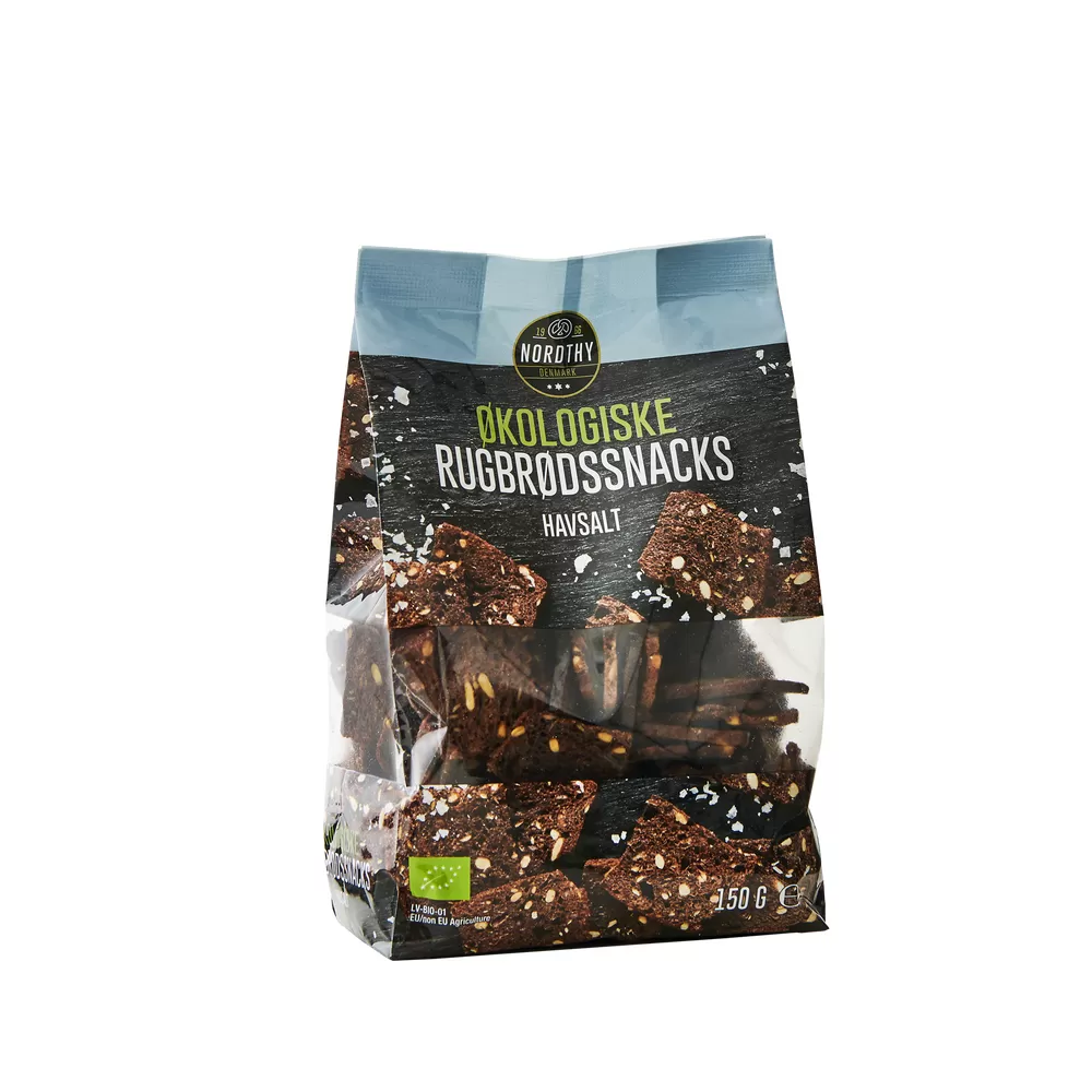 Nordthy Øko Rugbrødssnacks Havsalt - 150 g