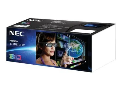 NEC 3D Starter Kit - 3D-briller - aktive lukker - for NEC NP115, NP210, NP216, NP-V260, NP-V300, U250, U260, U300, U310, V230, V260, V300