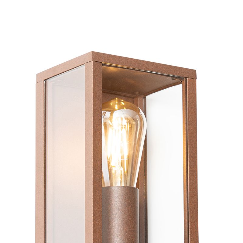 Industriële wandlamp roestbruin 26 cm IP44  - Charlois